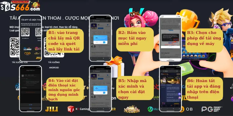 Các tải app game S666 về điện thoại Android